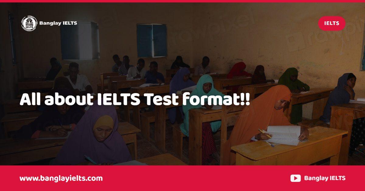 All about IELTS Test format!!