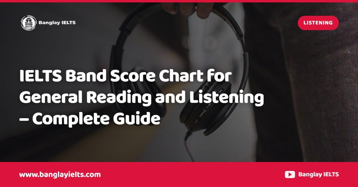 IELTS Band Score Chart for General Reading and Listening – Complete Guide