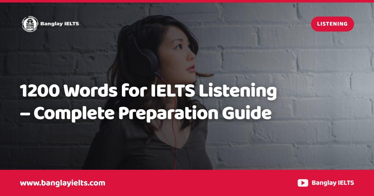 1200 Words for IELTS Listening – Complete Preparation Guide