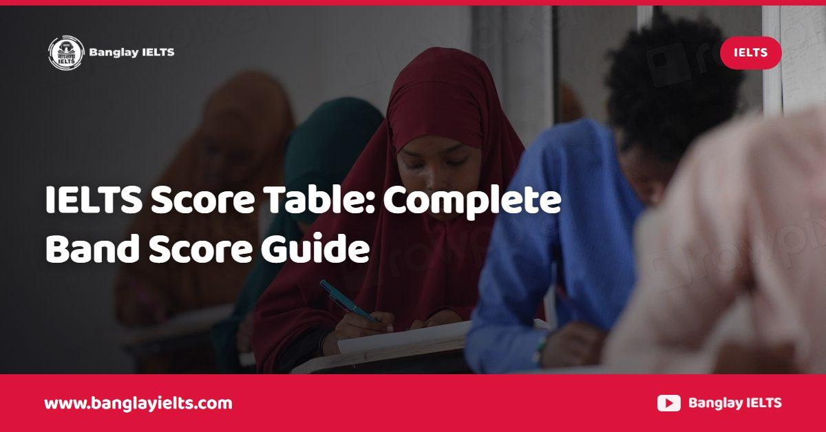 IELTS Score Table: Complete Band Score Guide