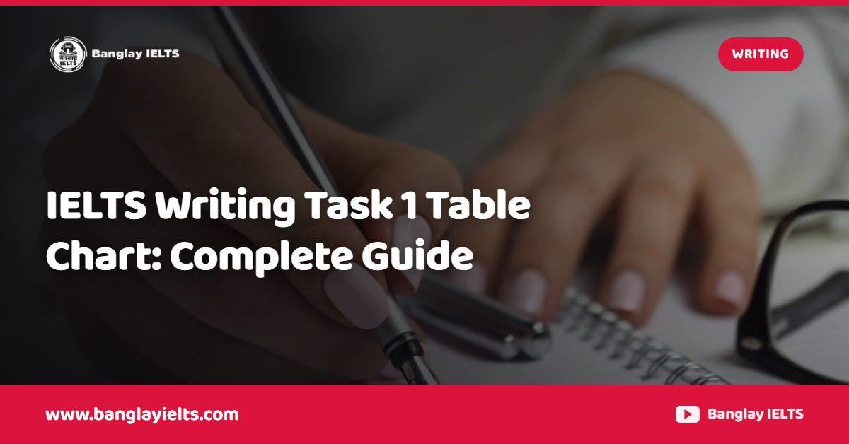 IELTS Writing Task 1 Table Chart: Complete Guide