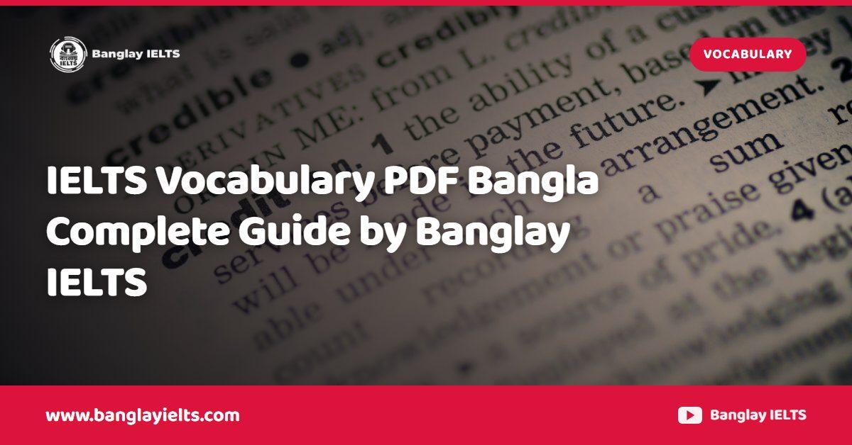 IELTS Vocabulary PDF Bangla Complete Guide by Banglay IELTS