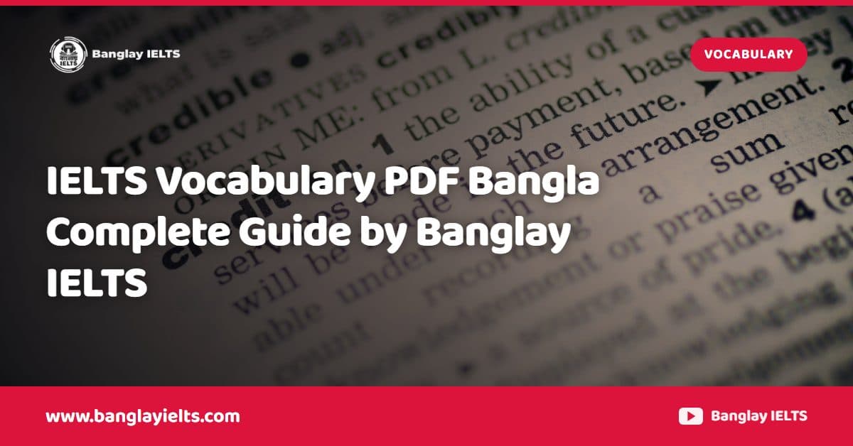 IELTS Vocabulary PDF Bangla Complete Guide by Banglay IELTS
